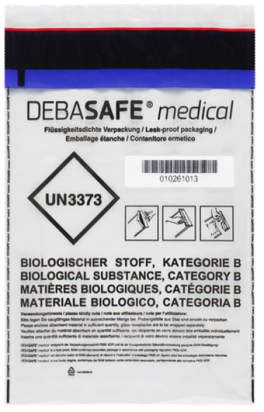 Probenversandbeutel - transparent UN3373